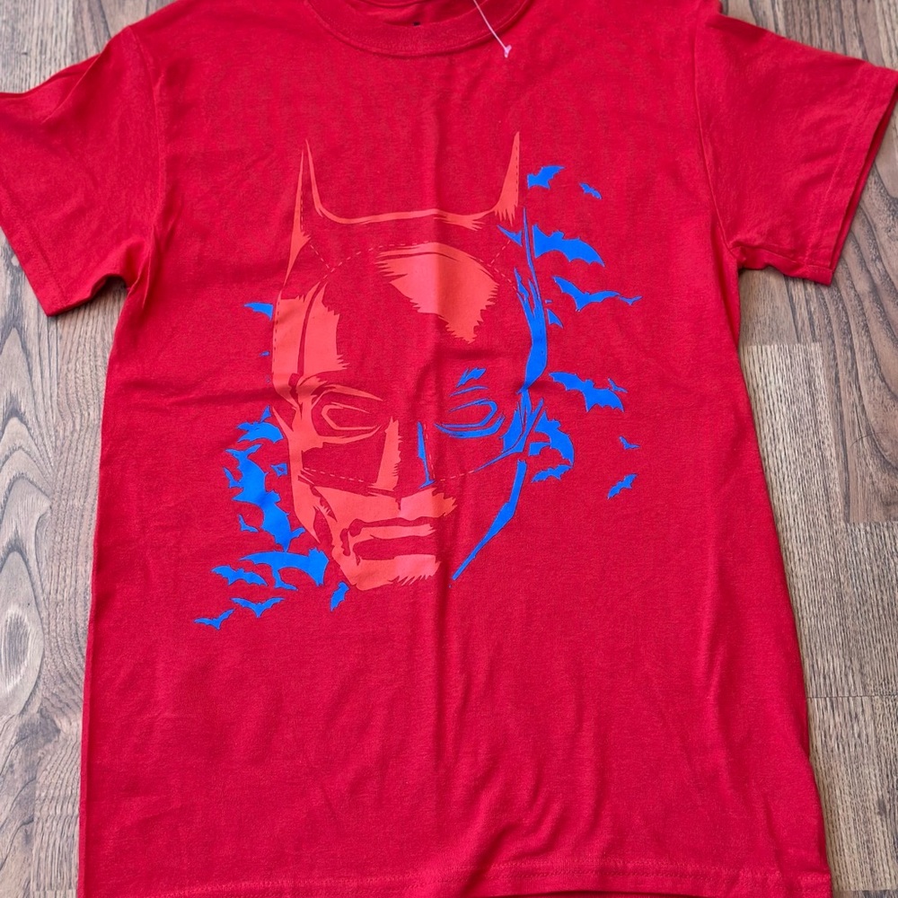 Batman Red and Blue Short Sleeve Tee